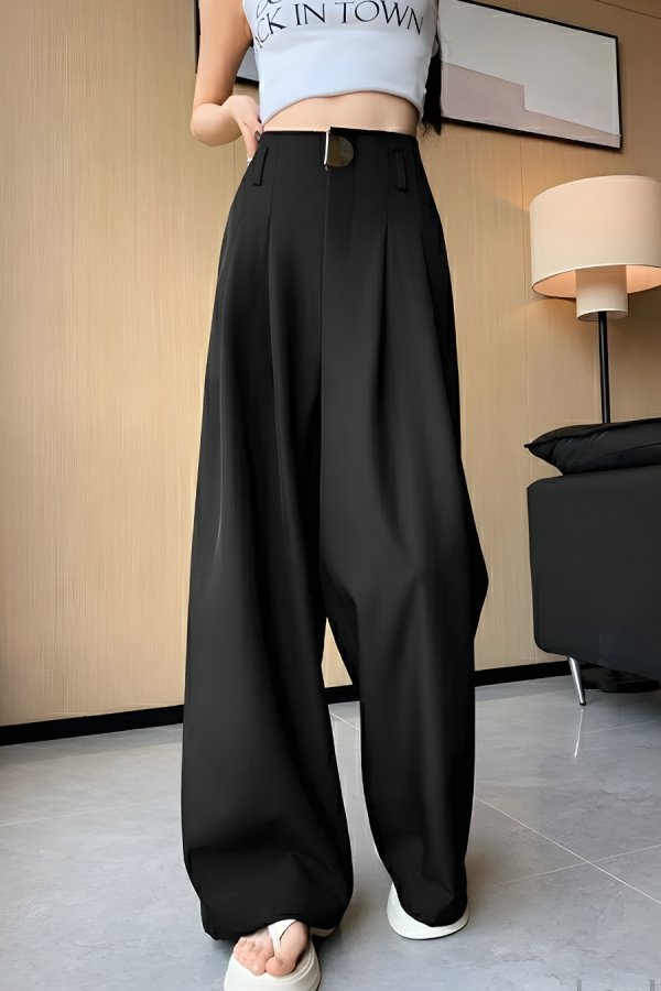 High Waisted Wide Leg Trousers