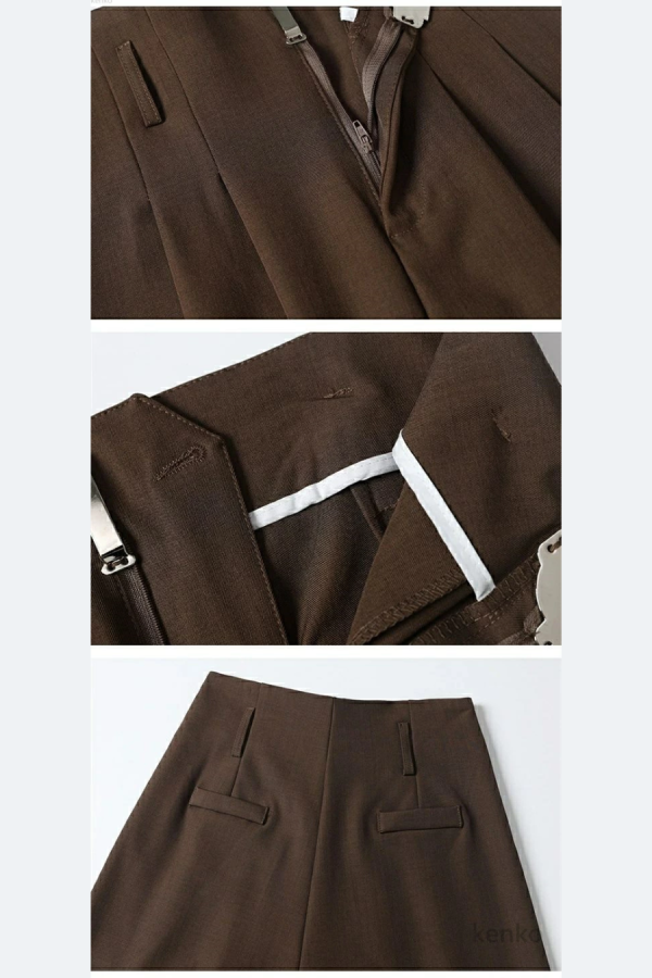 High Waisted Wide Leg Trousers