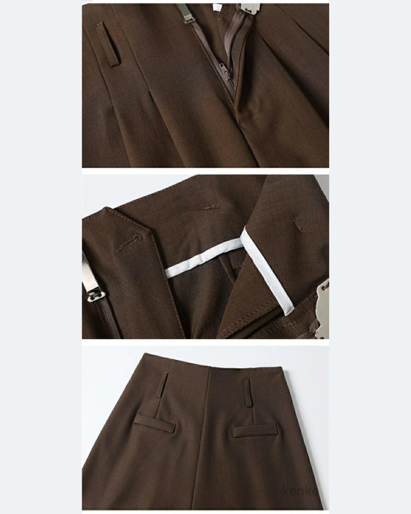 High Waisted Wide Leg Trousers